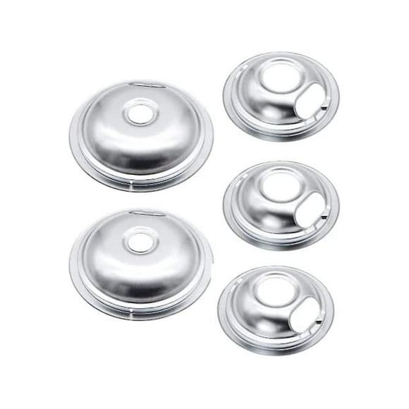 Drip Pan Kit,universal Chrome Burner Drip Bowls Replacement For Kitchen Aid Range W10196405 & W1019