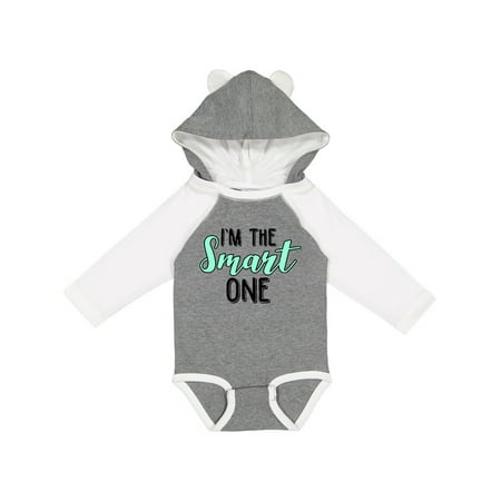 

Inktastic I m The Smart One Gift Baby Boy or Baby Girl Long Sleeve Bodysuit