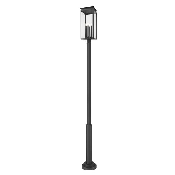 Z-Lite Nova 4 Light Outdoor Post Mounted Fixture, Black