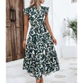 thumbnail image 5 of Sakmal Long Sundresses for Women Empire Waist Tea Party Dress A Line Puff SLeeve Floral Dresses with Pockets, 5 of 5