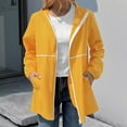 thumbnail image 4 of Vedolay Women's 2023 Tops Women's Oversized Casual Long Sleeve Single Button Office Business Jackets,Yellow S, 4 of 5