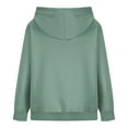thumbnail image 6 of ShomPort Women's Casual Fall Long Sleeve Drawstring Sweatshirt Hoodies Cute Loose Solid Color Pullover Tops with Pocket, 6 of 6
