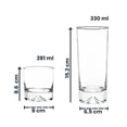 thumbnail image 4 of Vaso Malaga HB y OF de Vidrio 12 Piezas, 4 of 4