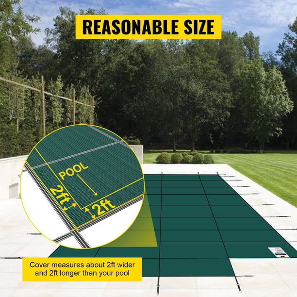 Cubierta de Piscina VEVOR Seguridad Rectangular 6,1x11,6 m