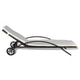 thumbnail image 3 of vidaXL Sun Lounger with Cushion & Wheels Poly Rattan Brown, 3 of 5