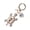 White, variant on Keychain Sparkling Rhinestones Turtle Shape Bag Ornament with Faux Pearls Decor Bags Keys Decoration