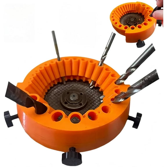 JUNZHIDAO Drill Bit Sharpener for Grinder - Universal 2-13mm Grinding Tool, 125mm Angle Grinder Attachment (Heavy-Duty)