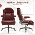 thumbnail image 2 of Big and Tall Office Chair 700lbs - Adjustable Headrest&Lumbar Support, 3D Flip Arms, Large Wheels &Heavy Duty Metal Base, Ergonomic High Back Computer Chair Desk Chair, Thick Padded Extra Wide Seat, 2 of 9