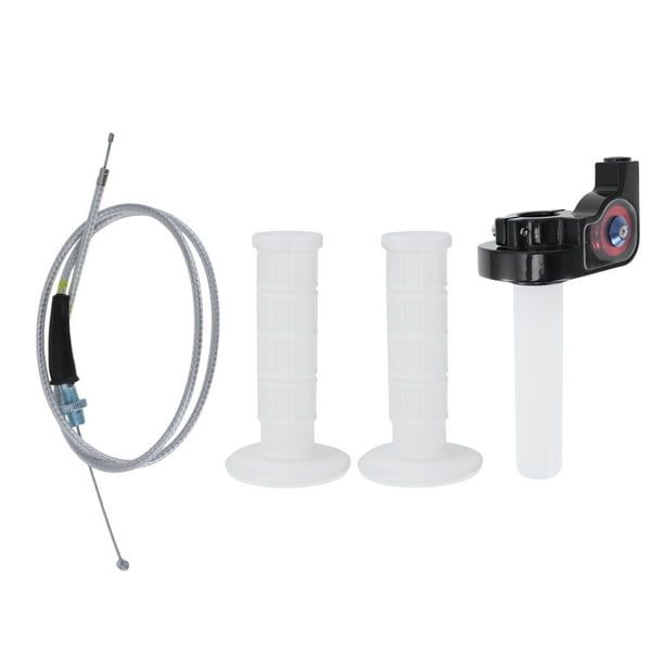 Kit de cubiertas de empuñaduras de manillar de motocicleta 7/8" 22mm 15/16" 24mm de caucho para motocicleta, scooter, bicicleta, ATV, blanco, 1 juego