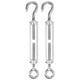 thumbnail image 1 of Uxcell 2-Pack Tensor Gancho y Ojo, M5 Tensores de Acero Inoxidable Pesados Ajustables para Tensión de Cuerda, 1 of 7
