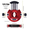 thumbnail image 2 of Prestige Import Group XoticEdge Xceed V-Cut & Punch-Cut Combination Metal Stainless Steel Blades Cigar Cutter - Red, 2 of 7