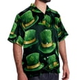 thumbnail image 2 of Saint Patrick's Day Men's Hawaiian Button Down Printed Short Sleeve Summer Beach Shirts, 2 of 6