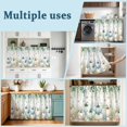 thumbnail image 6 of Coastal Fall Pumpkins Sink Skirt for Bathroom, Self-Adhesive Under Sink Curtain, Ocean Nautical Green Eucalyptus Leaves Hide Pipes & Storage Fabric Cabinet Skirt Cover for Kitchen Laundry 32"x55", 6 of 8