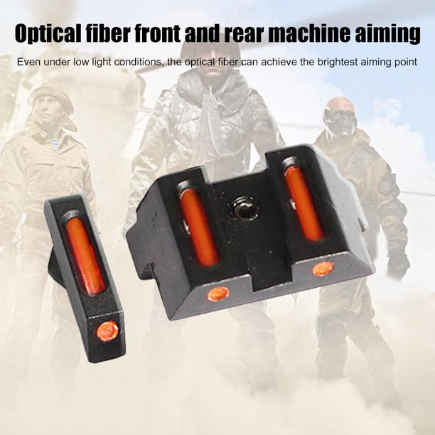 Accesorios de colimador de vista trasera delantera de fibra óptica para caza al aire libre para Glock FLhrweasw Nuevo