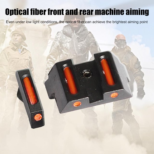 Locador Accesorios de caza del colimador de combate de la vista trasera delantera de fibra óptica (rojo)