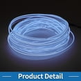 thumbnail image 4 of Cuerda de luz LED EL de 5m Unique Bargains Cable de luz de neón flexible para decoración interior de automóviles Controlador de cableado (12v) Blanco, 4 of 7