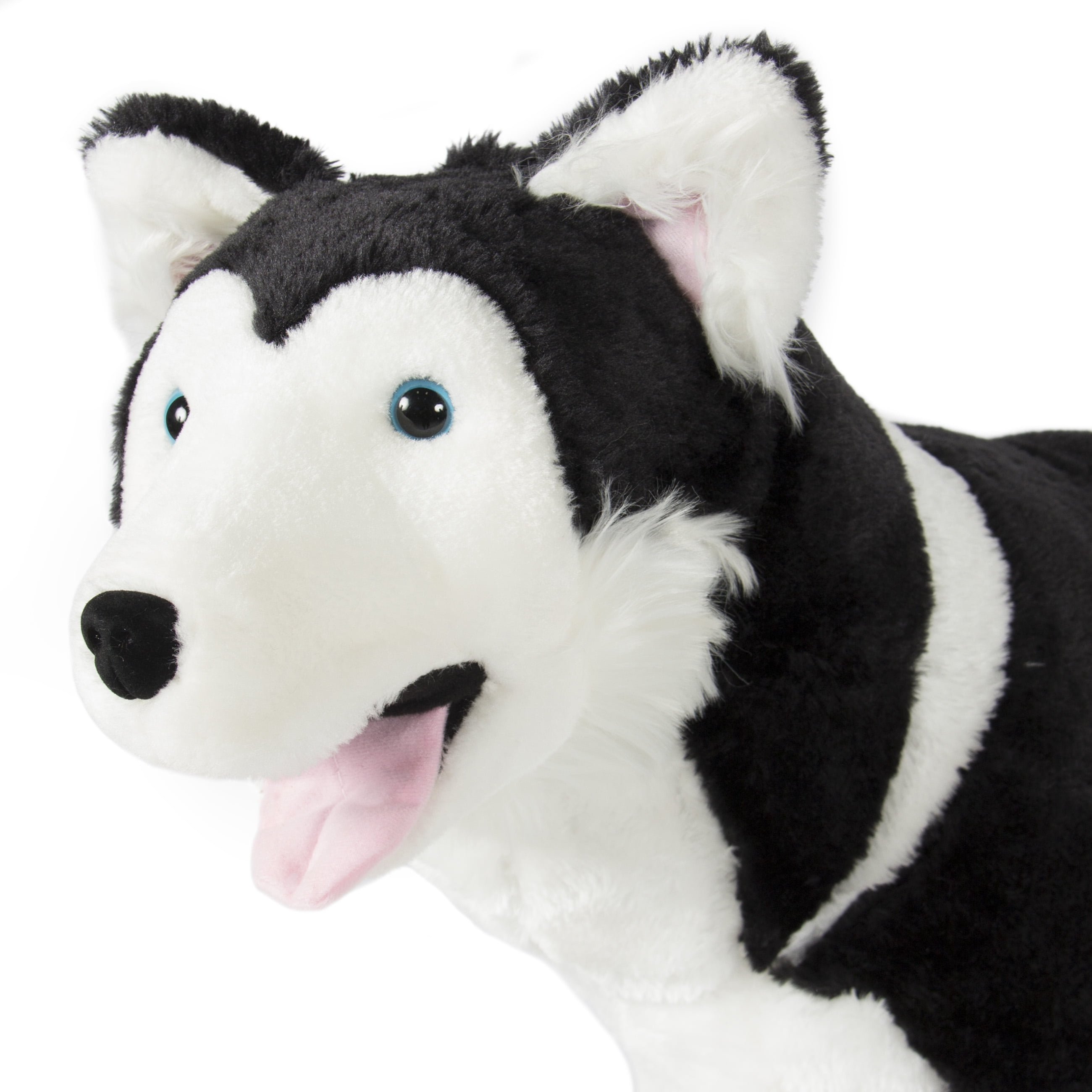 large stuffed husky dog