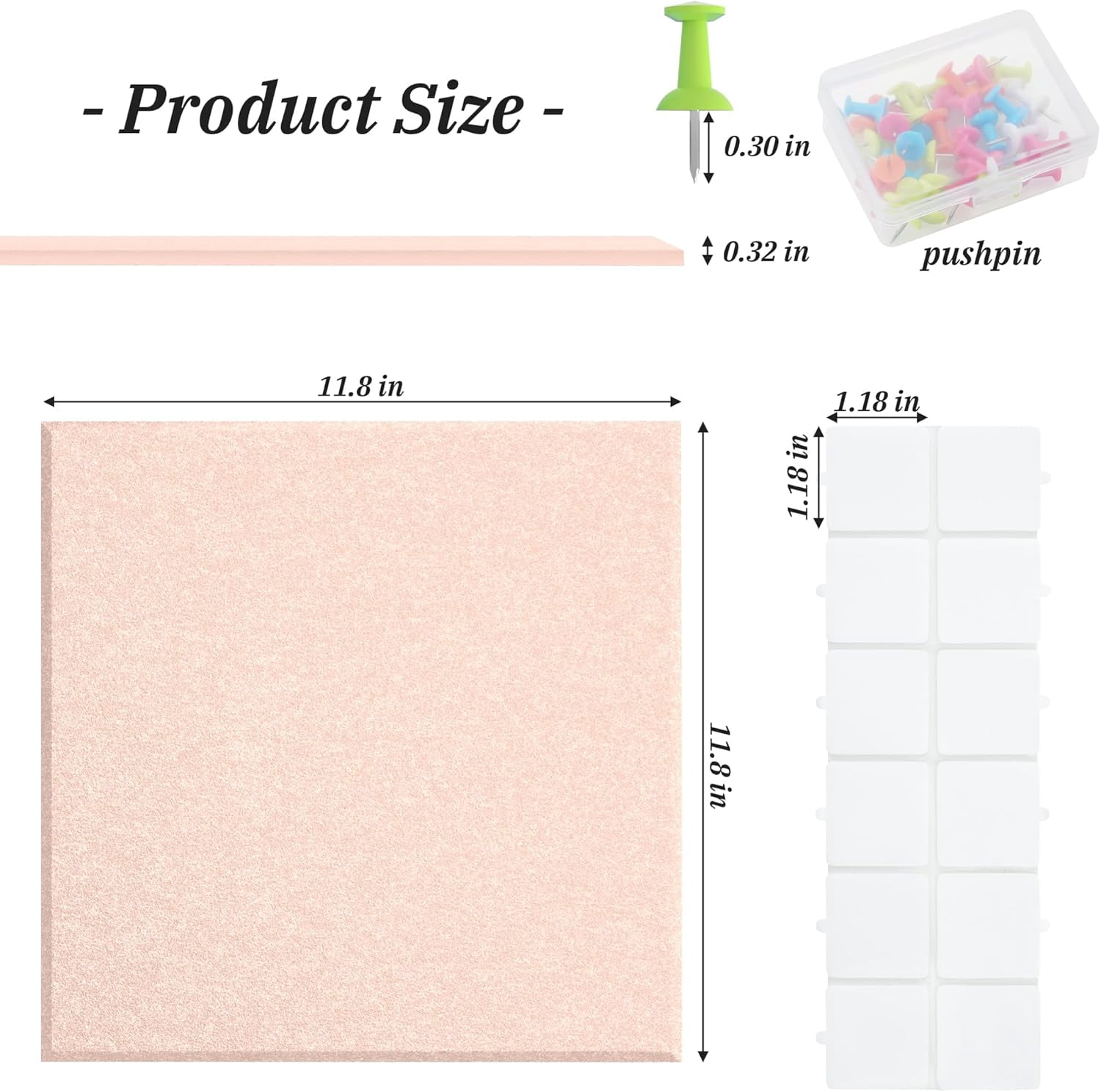 MODANU Cork Board Alternative - 12 Pack Felt Wall Tiles with Safe Removable Adhesive Tabs, 24 x36in Cork Boards for Walls Cork Board for Home Office Pin Board Tack Board Cork Board, White
