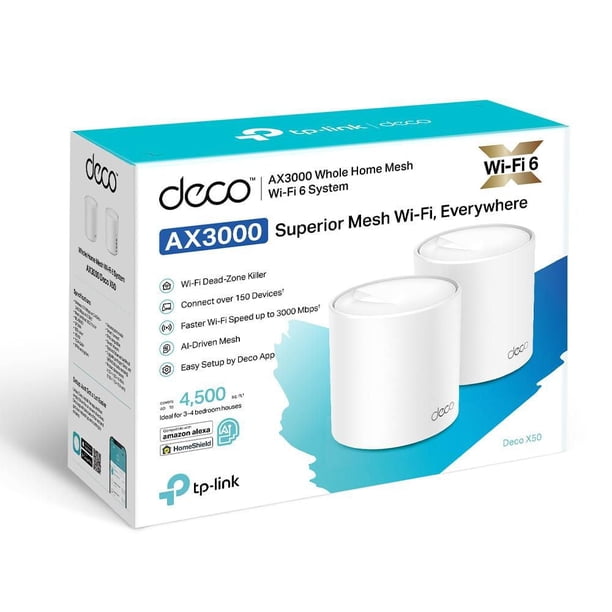 TP-Link Deco X50 AX3000 Whole Home Mesh Wi-Fi 6 System - White - 2