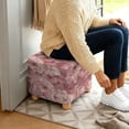 thumbnail image 5 of Jiueut Cherry Blossom Print Footstool Cover, Washable Square Slipcover with Non Slip Bottom Soft Foot Stool Protection Universal Fit for Most Footrest Sofa, 5 of 7