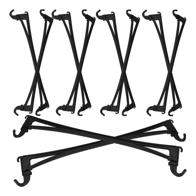 Mobutofu 10pcs Bottom Bar Plastic Clothes Hanger Rack Multi Functional Home Use