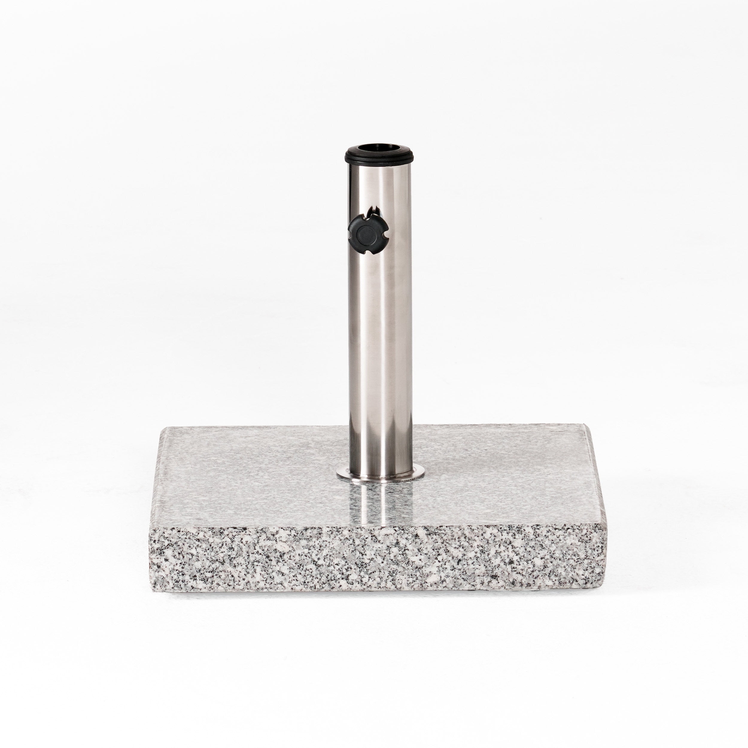 Jules 55lb Outdoor Granite Square Umbrella Holder Base, Grey
