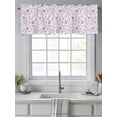 thumbnail image 4 of Vintage Wallpaper Valances for Windows Purple Flower Plants Vintage Rod Pocket Curtains Valance Short Window Treatment Drapes for Living Room, Bedroom Bathroom 42"&nbsp;W x 12" L, 4 of 5