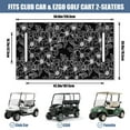 thumbnail image 3 of Colorful Flowers Golf Cart Bench Seat Cover 51" x 31" Towel Style Cover Universal Fit for Golf Carts Easy Install, 3 of 8