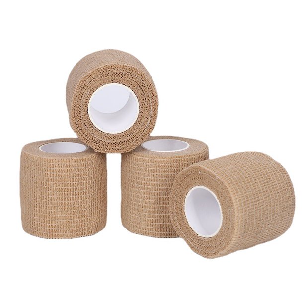 Self Adherent Cohesive Tape , (Light Tan Shade) Self Adhesive Bandage Rolls & Sports Athletic