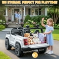 thumbnail image 3 of UBesGoo 24V 2 Seater Kids Ride on Car, Licensed Chevrolet Colorado Battery Powered Ride on Toys Truck with Remote Control, White, 3 of 8