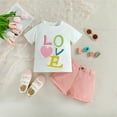 thumbnail image 2 of Futezty Girls Summer Outfits, 4th of July Baby Girl Outfits Toddler Kids Baby Girls Short Sleeve Sunflower T Shirt Tops Tie Dye Flare Pants Bell Bottoms 2PCS Outfits Clothes Set, 2 of 7