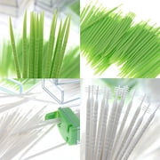 Walbest Portable 1 Box (50pieces) Plastic Toothpicks Boxed Green No Smell Oral Dental Picks, Random Color