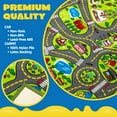 thumbnail image 3 of Joyfy Kids Rug for Playroom, Durable City Car Track Playmat Rug with 12 Mini Vehicle Set,58.5" x 31.5", 3 of 7