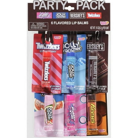 Nestle Party Pack Wonka Brand Flavors Lip Balms, 6 count