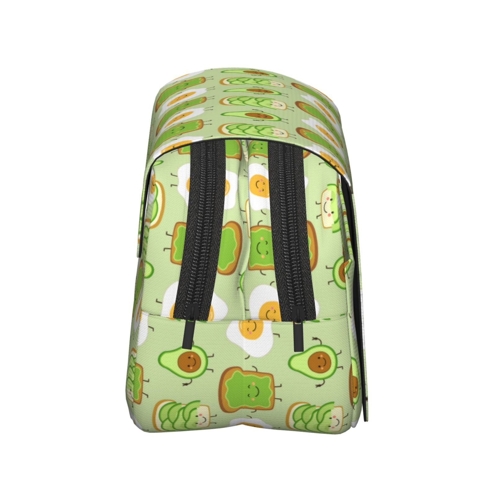 Rateoe Avocado And Toast Pattern Double Clamshell Pen Case, Storage Organizer with Two Zipper Compartments– Holds Up to 50 Pencils & Pens