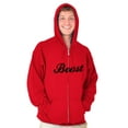 thumbnail image 4 of Beast Motivation Workout Gym Fitness Men Big & Tall Zip Hoodie Brisco Brands 4X, 4 of 6