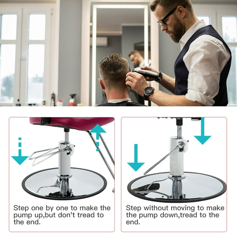Barber Chair Salon Chair Styling Chair Hydraulic Pump Barber Chair  Heavy-Duty Beauty Salon Barber Swivel Chair Shampoo Styling Hair Chairs  Hair Cutting Professional Salon Equipment 