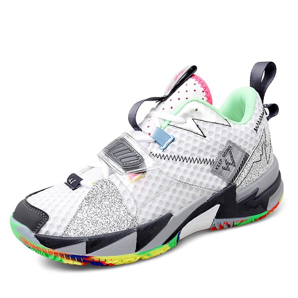 BINQER Zapatillas de baloncesto de malla con cordones for hombre, deportivas de suela gruesa, antideslizantes y de caña alta.