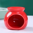 thumbnail image 1 of Warmself Ceramic Essential Oil Burner Tealight Candle Holder Decorative Aroma Diffuser Mini Size Red, 1 of 8