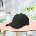 thumbnail image 2 of ZHENHONG Womens Baseball Caps Sandwich Hairy Green Baseball Cap Tourism Group Sun Hat Cozy Solid Visor Hat Watermelon Red, 2 of 3