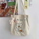 thumbnail image 2 of Corduroy Tote Bag Casual Shoulder Handbag Cute Shopping Bag Daily Bag for Women GirlsBeige, 2 of 5