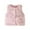 Pink, variant on AUNVITO Wholesale Girls' Solid Color Plush Sleeveless Cotton Coat Jacket with Backpack Two-piece Set