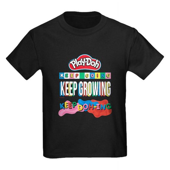 CafePress - Play Doh Keep Going Keep Growing T Shirt - Dark T-Shirt Kids XS-XL