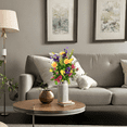 thumbnail image 5 of Artificial Dahlia, Morning Glory and Ranunculus and Blossom Fillers Mixed Bush - 30 Stems for Home, Wedding, Restaurant and Office Decoration Arrangement, Summer Mix, 5 of 5