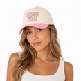 thumbnail image 3 of CHOOSIN' TEXAS Letter Embroidered Color Block Trucker Hat Unisex Adjustable Cotton Breathable Fashion Cap for Travel Daily Wear,1 pcs,Pink, 3 of 5