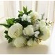 thumbnail image 1 of Un ramo de 13 peonías artificiales con tallos rellenos, perfecto for ramos de novia y decoración del hogar., 1 of 2