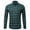 Green, variant on IROINNID Shirt with Pocket for Men Autumn Slim Fit Long Sleeve Turndown Lattice Top Blouse Shirt,White