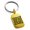 Gold, variant on Stainless Steel Celtic Quaternary Eternity Knot Engraved Small Rectangle Dog Tag Charm Keychain Keyring