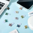thumbnail image 3 of 10pcs Plastic Mobile Dustproof Plugs Butterfly with Brass Glass Pendants Mixed color 22mm 10pcs/set, 3 of 7