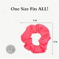 thumbnail image 4 of Motique Accessories 12 Pack Solid Hair Ties Scrunchies (Neon Pink), 4 of 5